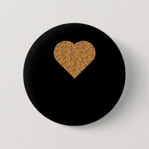 Basketball Heart Love Design 6 Cm Round Badge