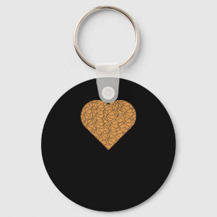 Basketball Heart Love Design Key Ring