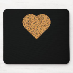 Basketball Heart Love Design Mouse Pad