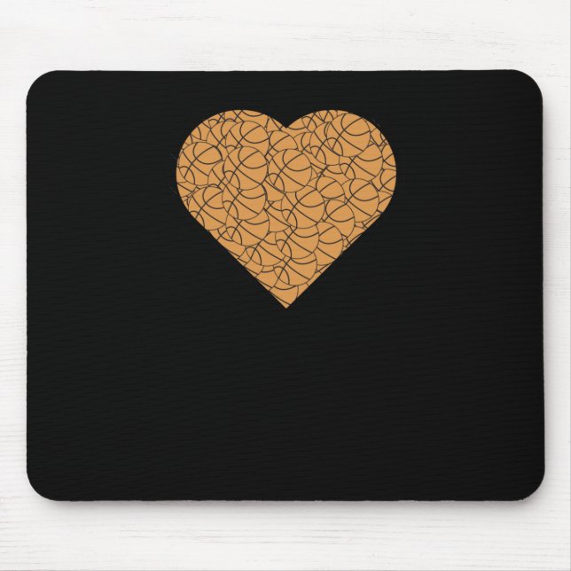 Basketball Heart Love Design  Mouse Pad (Front)