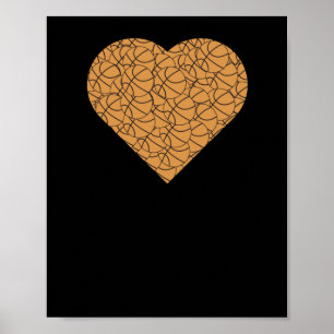 Basketball Heart Love Design  Poster