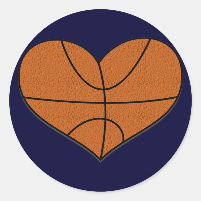 Basketball Heart Sticker (Front)