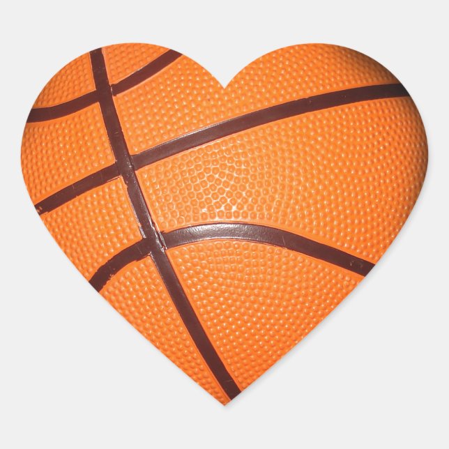 Basketball Heart Sticker (Front)