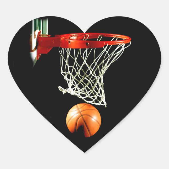 Basketball Heart Sticker (Front)