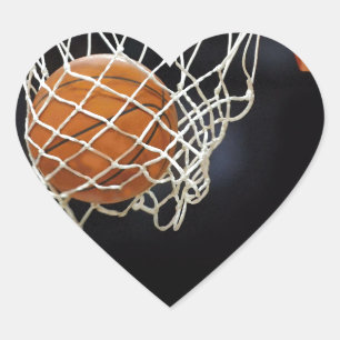 Basketball Heart Sticker