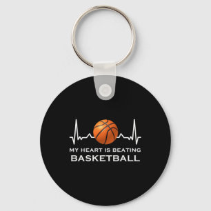 Basketball Heartbeat 10 Key Ring