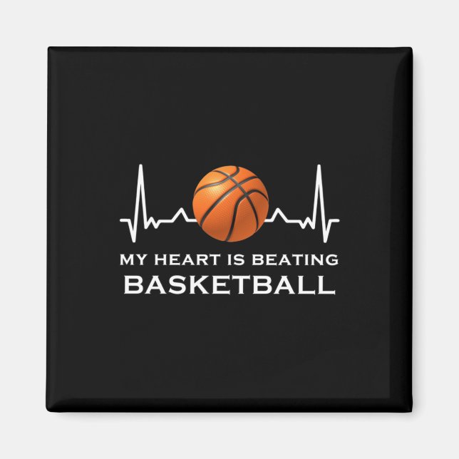 Basketball Heartbeat 10  Magnet (Front)