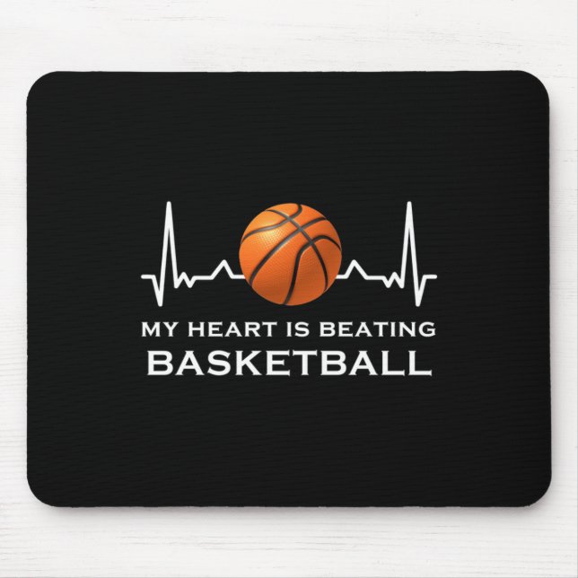 Basketball Heartbeat 10  Mouse Pad (Front)
