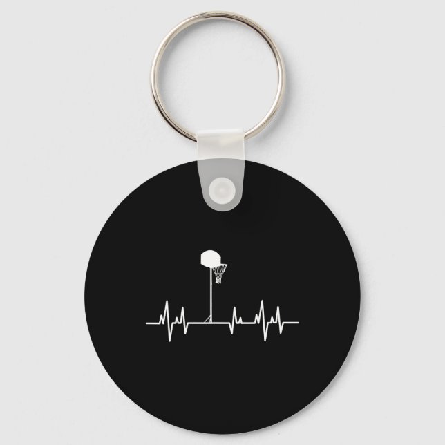 Basketball Heartbeat 1  Key Ring (Front)