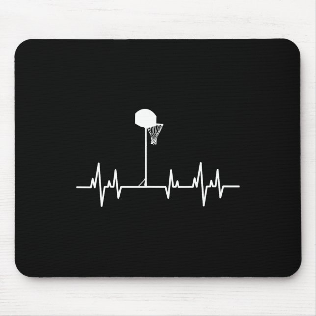 Basketball Heartbeat 1 Mouse Pad (Front)