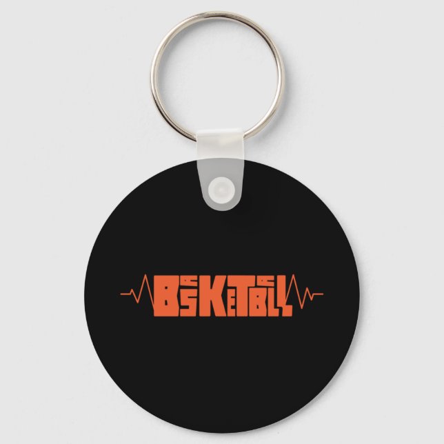 Basketball Heartbeat (2)  Key Ring (Front)