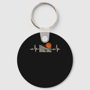 Basketball Heartbeat 3  Key Ring