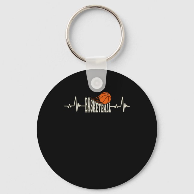Basketball Heartbeat 3  Key Ring (Front)
