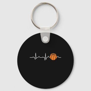 Basketball Heartbeat 4  Key Ring