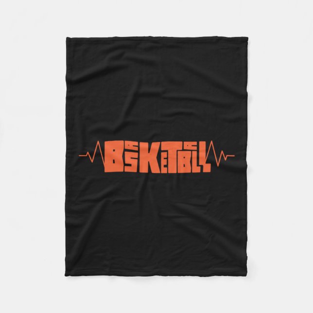Basketball Heartbeat 9  Fleece Blanket (Front)