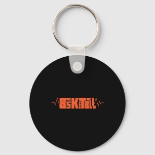 Basketball Heartbeat 9 Key Ring