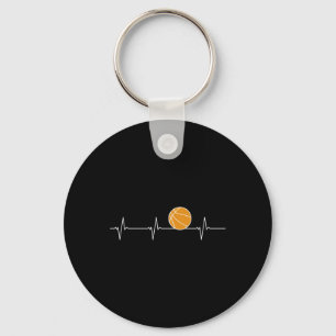 Basketball Heartbeat - Ball Ecg Pulse For Fans Key Ring