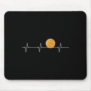 Basketball Heartbeat - Ball Ecg Pulse For Fans Mouse Pad