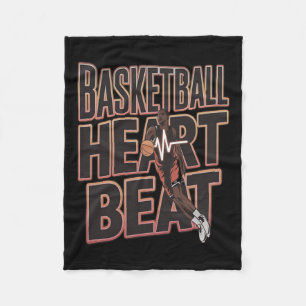 Basketball Heartbeat - Basketball Breaker - Let Fleece Blanket