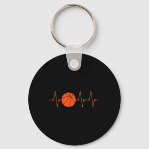Basketball Heartbeat Bball Key Ring