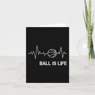 Basketball Heartbeat Big Balls My Life Baller Play Card