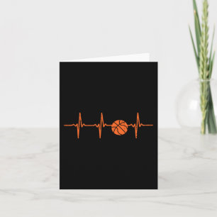 Basketball Heartbeat Coach Player Team Baller Men Card