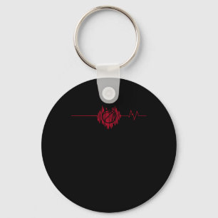 Basketball Heartbeat – Dribble  Key Ring