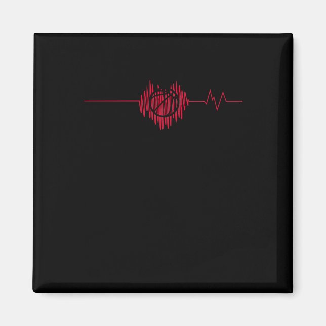 Basketball Heartbeat – Dribble  Magnet (Front)