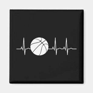 Basketball Heartbeat Ekg Basketball Coach Magnet