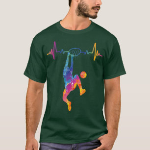 Basketball Heartbeat EKG Heart Rate Basketball Pla T-Shirt
