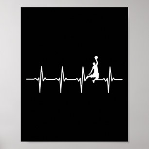 Basketball Heartbeat for basketball players Poster