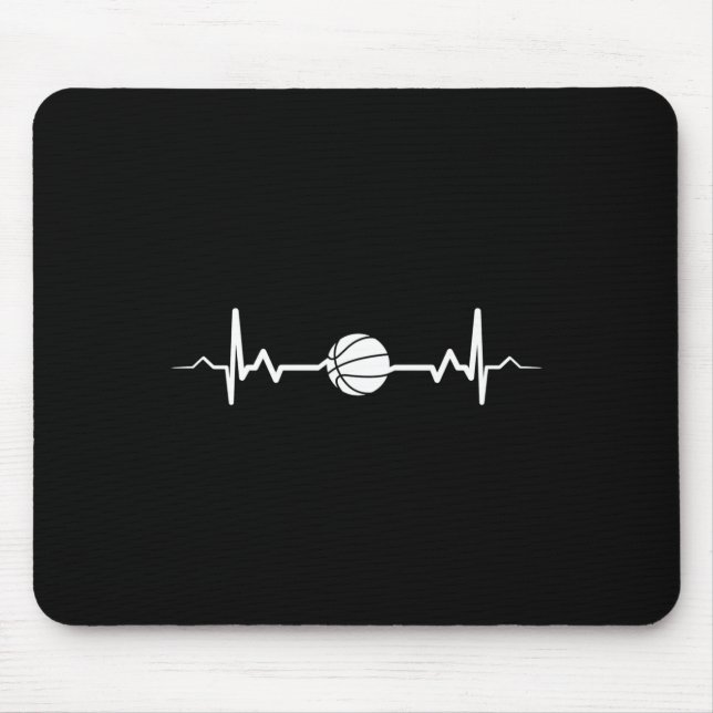 Basketball Heartbeat Gift Idea 1  Mouse Pad (Front)