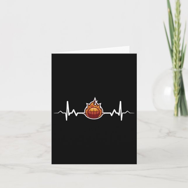 Basketball Heartbeat Gift Idea  Card (Front)