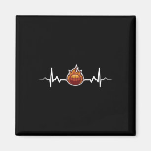Basketball Heartbeat Gift Idea Magnet