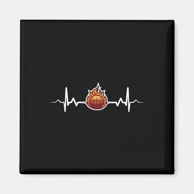 Basketball Heartbeat Gift Idea  Magnet (Front)