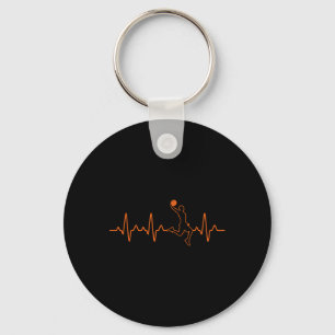 Basketball Heartbeat Player Bball Coach Gift For M Key Ring