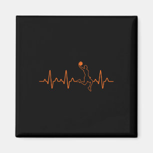 Basketball Heartbeat Player Bball Coach Gift For M Magnet