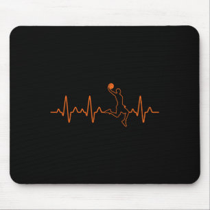 Basketball Heartbeat Player BBall Coach Gift For M Mouse Pad