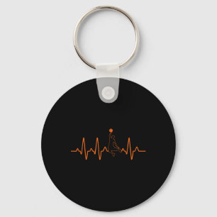 Basketball Heartbeat Player Bball Gift For Men And Key Ring