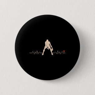 Basketball Heartbeat Player Gift 1 6 Cm Round Badge