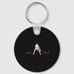 Basketball Heartbeat Player Gift 1 Key Ring