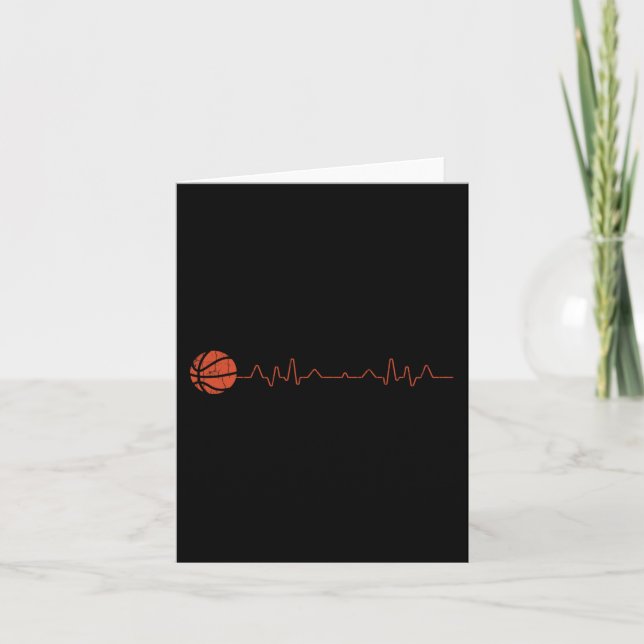 Basketball Heartbeat Player Gift  Card (Front)