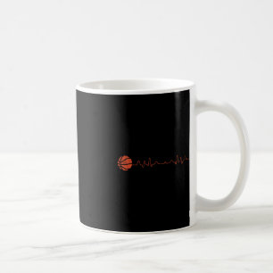 Basketball Heartbeat Player Gift Coffee Mug