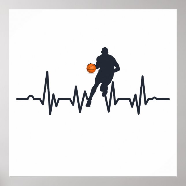 basketball heartbeat poster (Front)