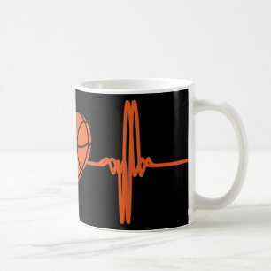 Basketball Heartbeat Sport Motive  Coffee Mug
