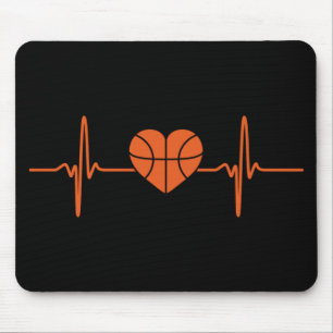 Basketball Heartbeat Sport Motive Mouse Pad
