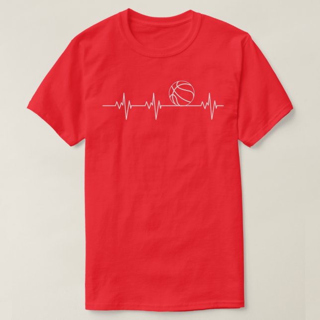 Basketball Heartbeat T-Shirt (Design Front)