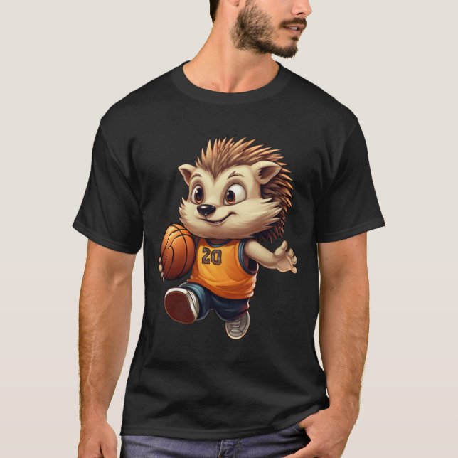 Basketball Hedgehog 1  T-Shirt (Front)