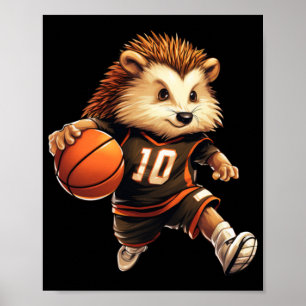 Basketball Hedgehog Poster