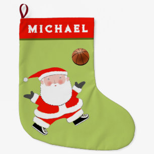 Basketball Holiday Gift Large Christmas Stocking